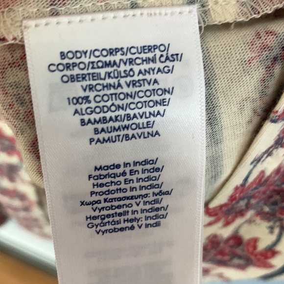 Chaps Floral Dress Size XXL NWT Full Skirt Thin Neck Straps Ties in Back - Picture 7 of 9